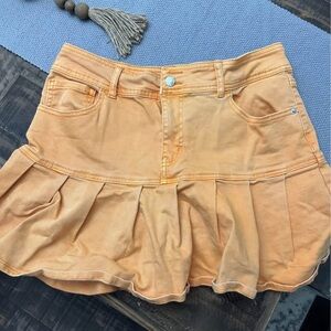 Wild Fable Vibrant Orange Denim Skirt